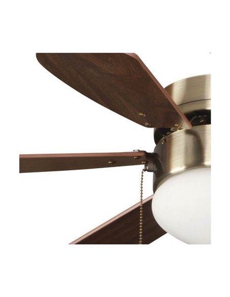 Ventilador con luz AC TABIT madera 1xE27, habitación pequeña