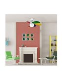 Ventilador AC TABIT multicolor con luz 1xE27, habitación pequeña infantil