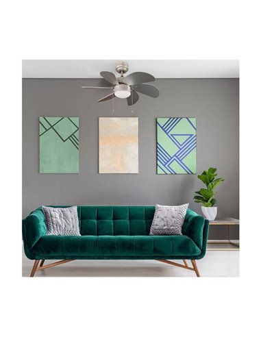 Ventilador AC TABIT multicolorido com luz 1xE27, quarto de criança pequena