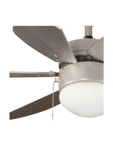Ventilador AC com luz TABIT prata 1xE27, para salas pequenas