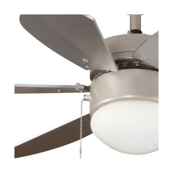 Ventilador AC con luz TABIT plata 1xE27, para habitación pequeña