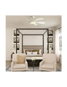 Ventilador LED DC TANIK blanco 24W CCT para habitaciones grandes opcional Smart 2