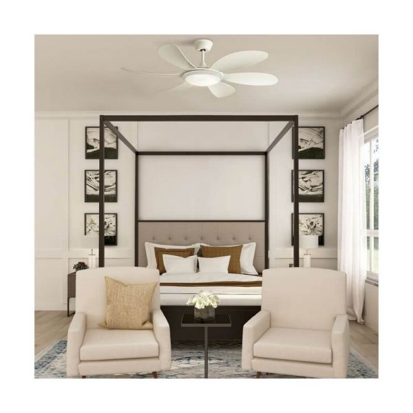 Ventilador TANIK branco DC LED 24W CCT para salas grandes opcional Smart