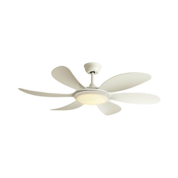 Ventilateur LED DC blanc TANIK 24W CCT pour grandes pièces en option Smart