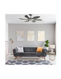 Ventilador de Techo LED DC TANIK gris 24W CCT para habitaciones grandes