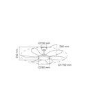 Ventilador de Techo LED DC TANIK gris 24W CCT para habitaciones grandes