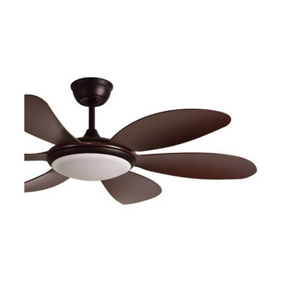 Ventilador de Techo LED DC TANIK marrón 24W CCT, para habitaciones grandes