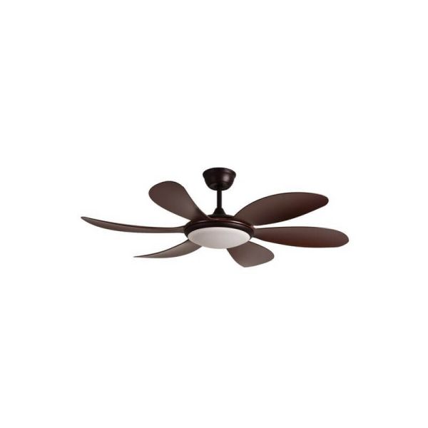 Ventilador de teto LED TANIK Brown 24W CCT DC, para salas grandes