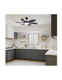 Ventilador de Techo LED DC TANIK marrón 24W CCT, para habitaciones grandes