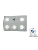 Plafón LED interior rectangular con interruptor con 2 Niveles de Luz 100% - 30% IP65 900Lm 5000K Horpol