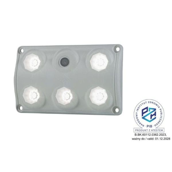 Plafón LED interior rectangular con interruptor con 2 Niveles de Luz 100% - 30% IP65 900Lm 5000K Horpol
