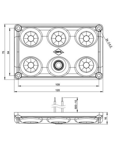 Rechteckiger LED-Deckenstrahler mit...