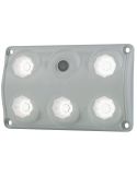 Plafón LED interior rectangular con interruptor con 2 Niveles de Luz 100% - 30% IP65 900Lm 5000K Horpol
