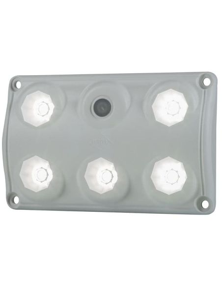 Plafonnier LED intérieur rectangulaire avec interrupteur avec 2 niveaux de lumière 100% - 30% IP65 900Lm 5000K Horpol