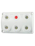 Plafón LED interior rectangular con interruptor con 2 Niveles de Luz 100% - 30% IP65 900Lm 5000K Horpol