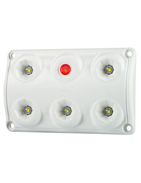 Plafón LED interior rectangular con interruptor con 2 Niveles de Luz 100% - 30% IP65 900Lm 5000K Horpol