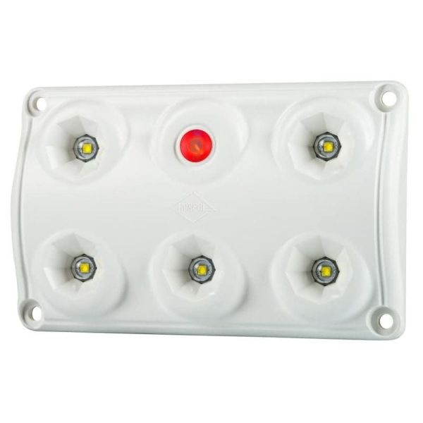 Plafón LED interior rectangular con interruptor con 2 Niveles de Luz 100% - 30% IP65 900Lm 5000K Horpol