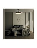 Ventilador de Techo LED aspas retráctiles TAORO Negro y madera 72W 7920Lm CCT