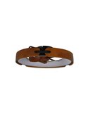 Ventilador Plafón LED cirular TIVOLI 50W 5200Lm con aspas integradas efecto madera, marrón CCT Dim