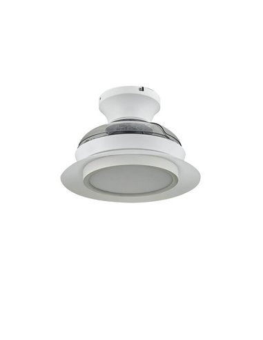 Ventilador de teto VILLA 18W 2400Lm CCT LED com lâminas retráteis para ambientes pequenos