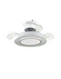 Ventilateur de Plafond LED VILLA 18W 2400Lm CCT à pales rétractables pour petites pièces