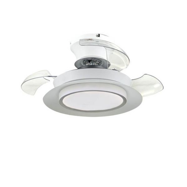 Ventilador de Techo LED con aspas retráctiles VILLA 18W 2400Lm CCT para habitaciones pequeñas