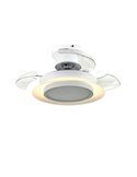 Ventilateur de Plafond LED VILLA 18W 2400Lm CCT à pales rétractables pour petites pièces