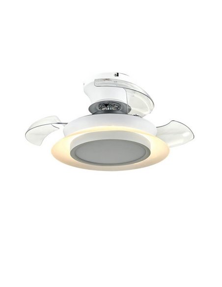 Ventilador de Techo LED con aspas retráctiles VILLA 18W 2400Lm CCT para habitaciones pequeñas