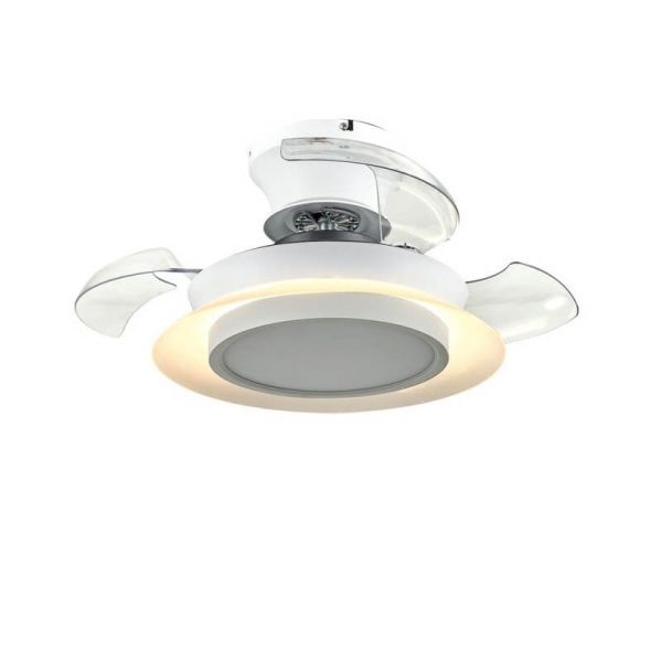 Ventilador de Techo LED con aspas retráctiles VILLA 18W 2400Lm CCT para habitaciones pequeñas