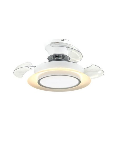 Ventilador de Techo LED con aspas retráctiles VILLA 18W 2400Lm CCT para habitaciones pequeñas