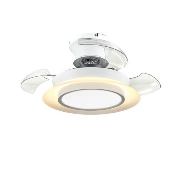 Ventilador de Techo LED con aspas retráctiles VILLA 18W 2400Lm CCT para habitaciones pequeñas