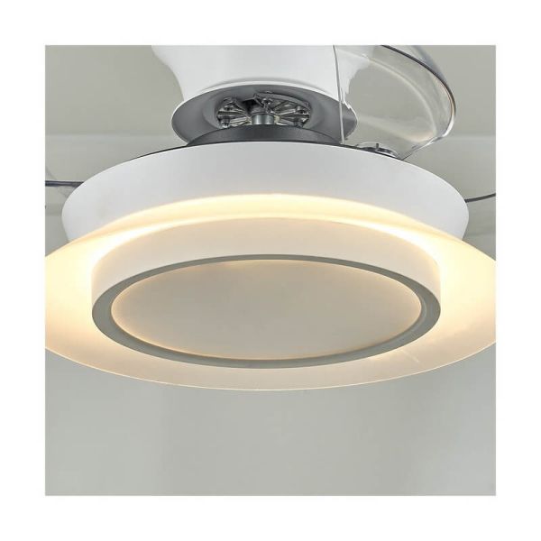 Ventilateur de Plafond LED VILLA 18W 2400Lm CCT à pales rétractables pour petites pièces