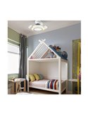 Ventilateur de Plafond LED VILLA 18W 2400Lm CCT à pales rétractables pour petites pièces