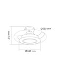 Ventilador de Techo LED con aspas retráctiles VILLA 18W 2400Lm CCT para habitaciones pequeñas