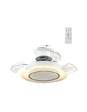 Ventilador de Techo LED con aspas retráctiles VILLA 18W 2400Lm CCT para habitaciones pequeñas