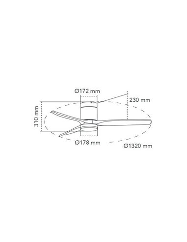 Ventilador de Techo LED YEN Blanco+Madera 15W 1500Lm para habitaciones de más de 20m2 CCT