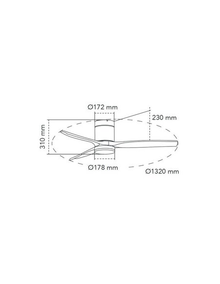 Ventilador de Techo LED YEN Blanco+Madera 15W 1500Lm para habitaciones de más de 20m2 CCT