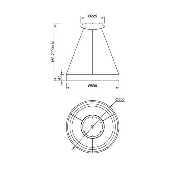 Lámpara colgante LED Niseko II con mando, madera, regulable Ø 90-65-50-38 cm ref: 8576