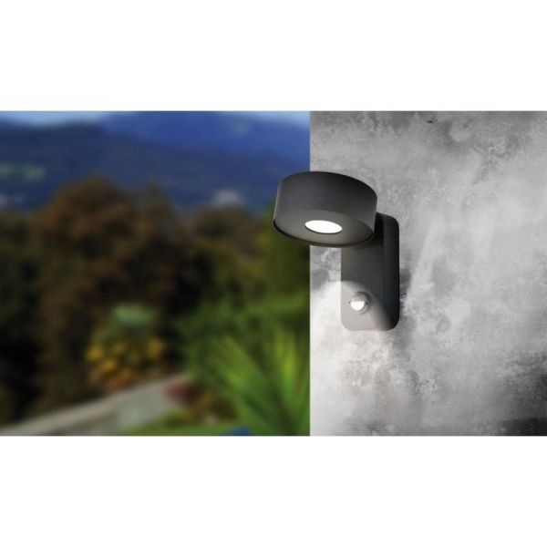 Aplique Pared LED Sensor Movimiento PALOSCO 4,9W 360lm IP44 | LeonLeds