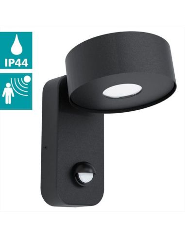 Aplique Pared LED Sensor Movimiento PALOSCO 4,9W 360lm IP44 | LeonLeds
