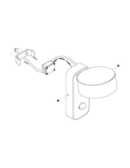 Aplique Pared LED Sensor Movimiento PALOSCO 4,9W 360lm IP44 | LeonLeds