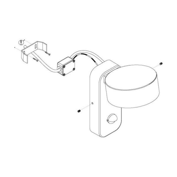 Aplique Pared LED Sensor Movimiento PALOSCO 4,9W 360lm IP44 | LeonLeds