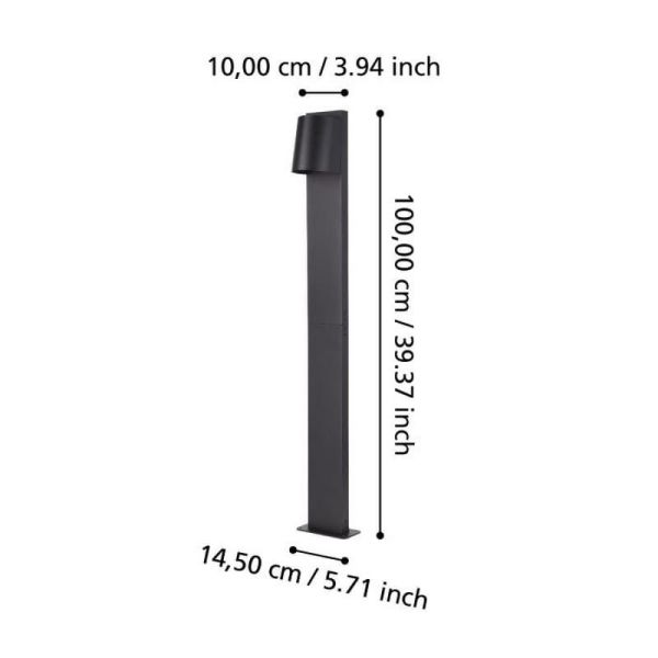 Poste Exterior Superficie STAGNONE 1x4,6W GU10 400lm IP54 | LeonLeds