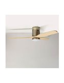 Ventilador de techo LED DC YEN con aspas de madera clara 15W 1500Lm CCT habitaciones grandes
