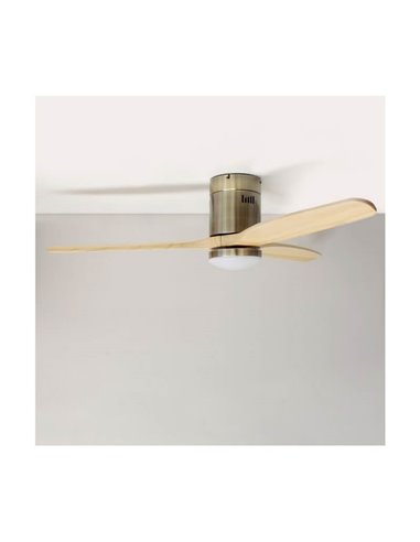 YEN DC LED ventilateur de plafond avec pales en bois clair 15W 1500Lm CCT grandes pièces