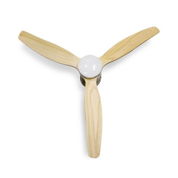 YEN DC LED ventilateur de plafond avec pales en bois clair 15W 1500Lm CCT grandes pièces