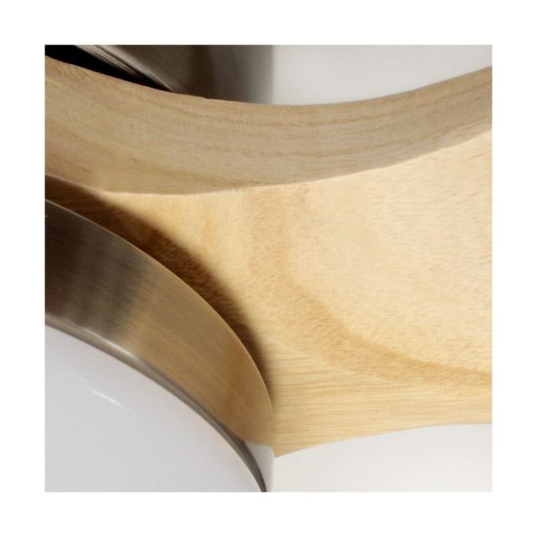 Ventilador de techo LED DC YEN con aspas de madera clara 15W 1500Lm CCT habitaciones grandes