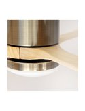 Ventilador de techo LED DC YEN con aspas de madera clara 15W 1500Lm CCT habitaciones grandes