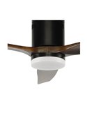 Ventilador de Techo grande con LED YEN Negro+Madera 15W 1500Lm CCT