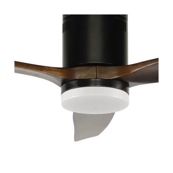Grand Ventilateur de Plafond avec LED YEN Noir+Bois 15W 1500Lm CCT